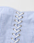 ELLE Striped Crop Top