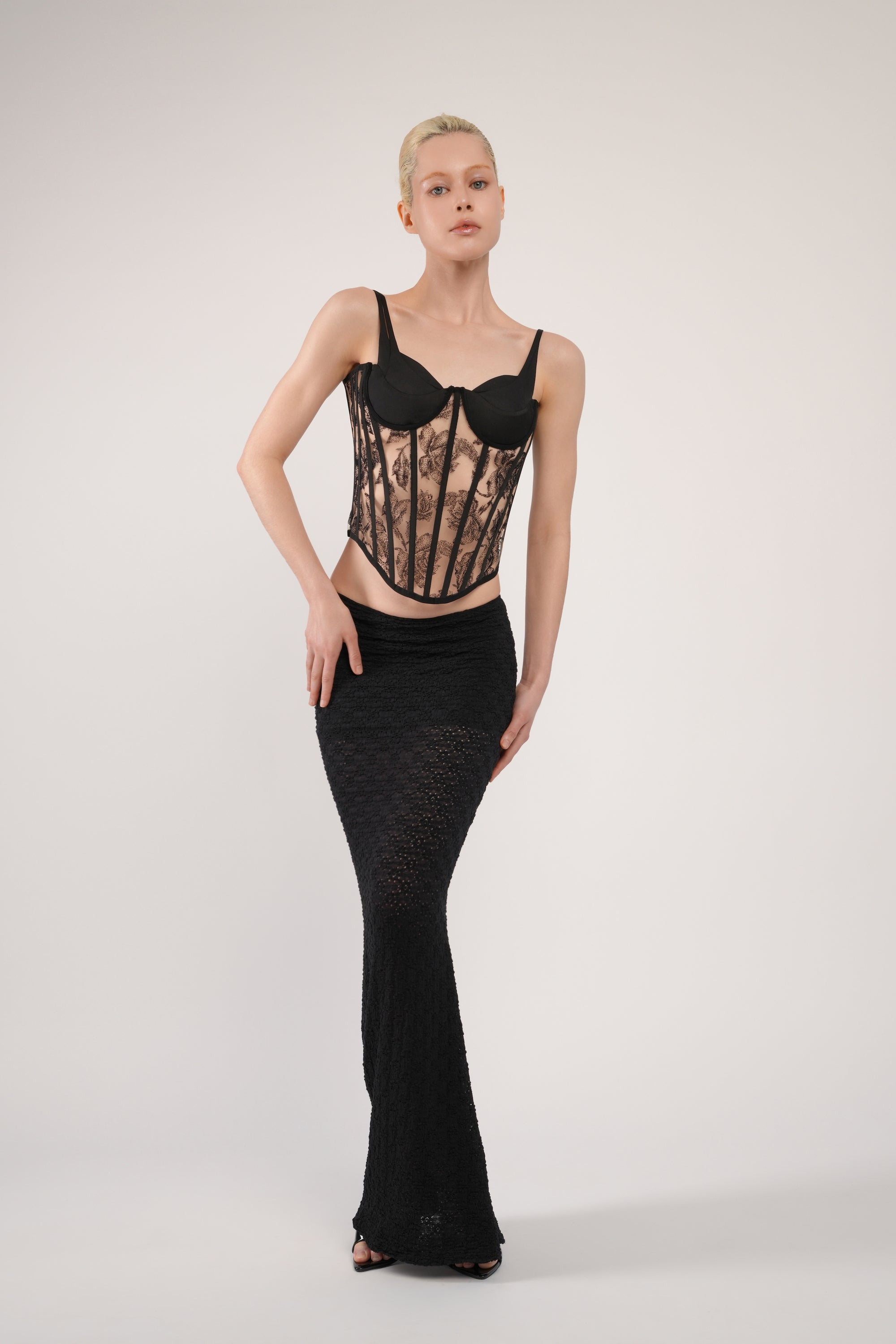 Sheer Lace Corset Top