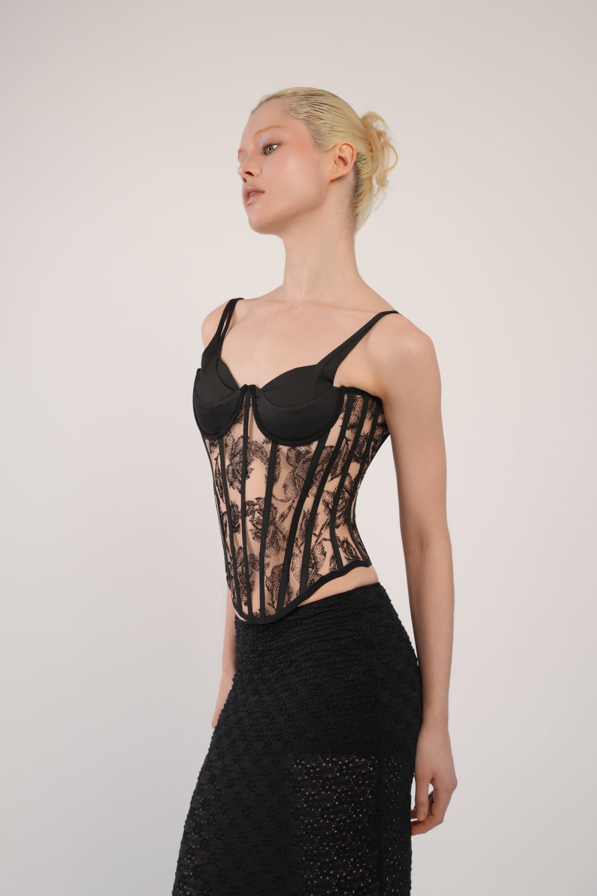 Sheer Lace Corset Top