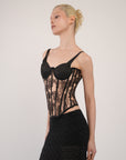 Sheer Lace Corset Top