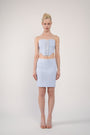 ELLE Striped Midi Skirt
